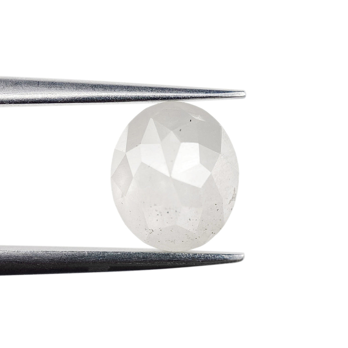 2.39ct | Salt & Pepper Oval Shape Rose Cut Diamond - Modern Rustic Diamond