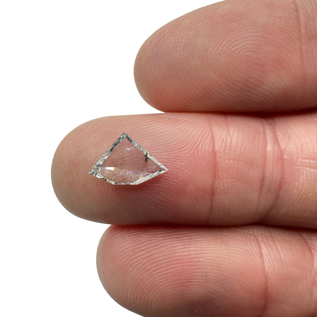 1.00ct | D/SI Shield Shape Rose Cut Diamond - Modern Rustic Diamond