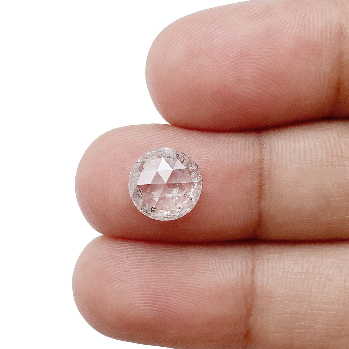 2.03ct | F-G/SI Round Shape Rose Cut Diamond - Modern Rustic Diamond