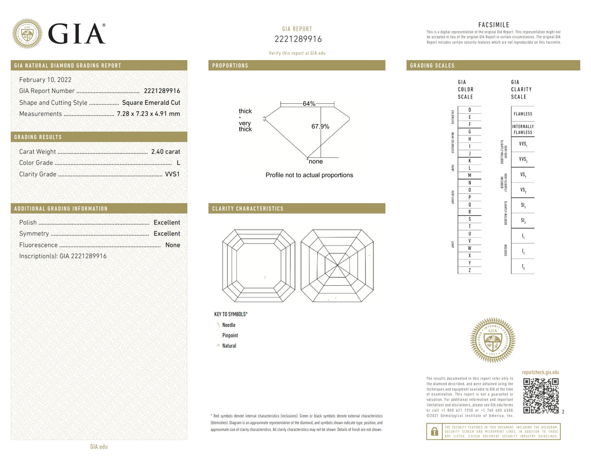 2.40ct | L/VVS1 Asscher Shape Step Cut Diamond (GIA) - Modern Rustic Diamond