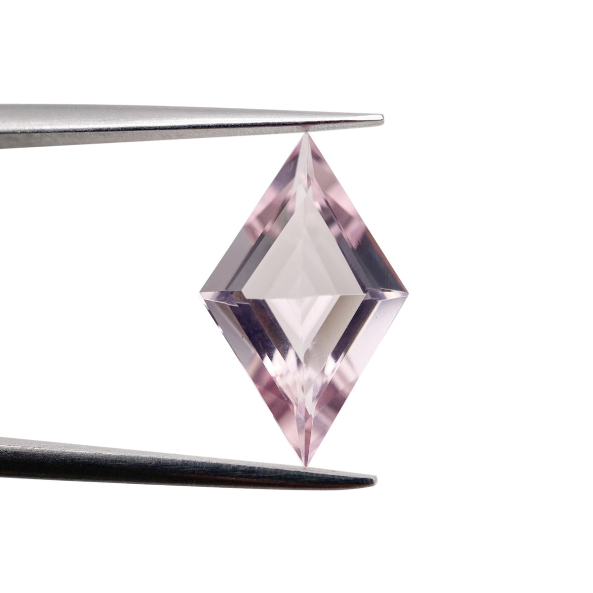 2.41ct |  Lozenge Shape Step Cut Morganite - Modern Rustic Diamond