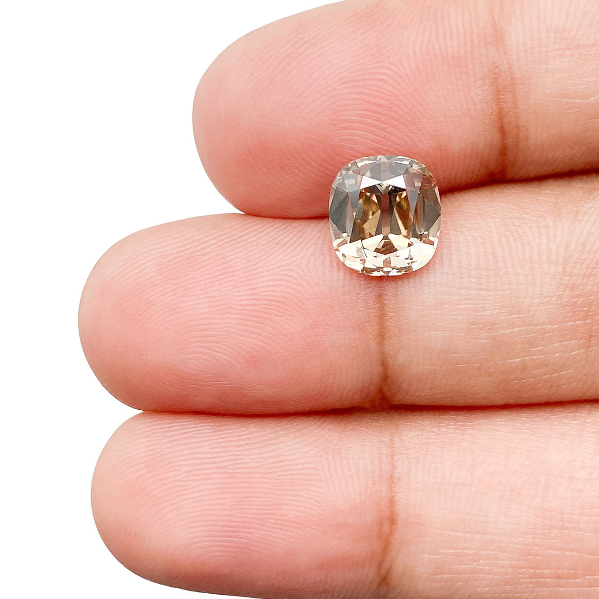 2.43ct | Fancy Light Brown SI1 Cushion Shape Old Mine Cut Diamond (GIA) - Modern Rustic Diamond