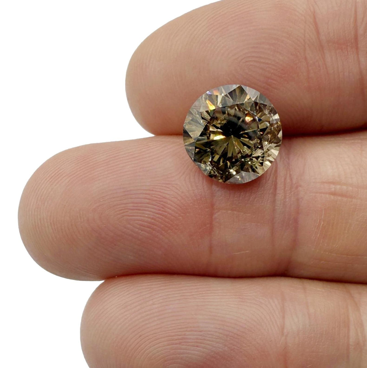 5.52ct | Cognac SI2 Round Shape Brilliant Cut Diamond