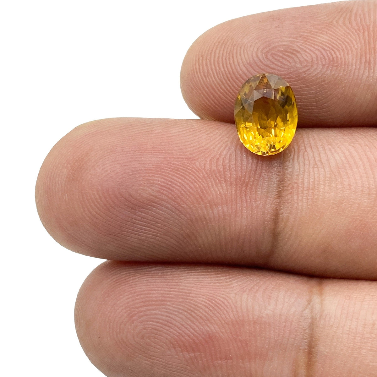 2.44ct | Brilliant Cut Oval Shape Yellow Sapphire-Modern Rustic Diamond