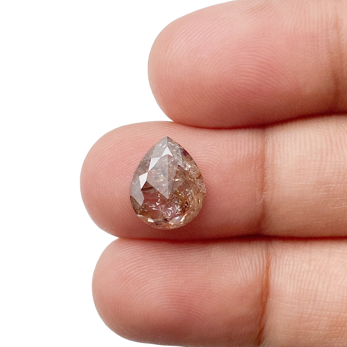 2.44ct | Rustic Pear Shape Rose Cut Diamond - Modern Rustic Diamond