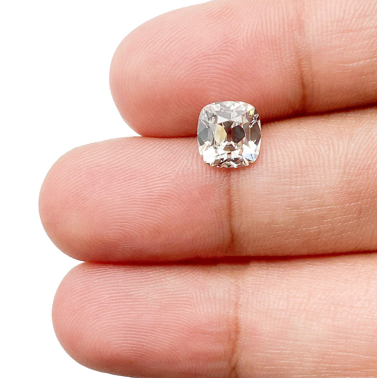 1.67ct | K/VS2 Cushion Shape Old Mine Cut Diamond (IGI) - Modern Rustic Diamond