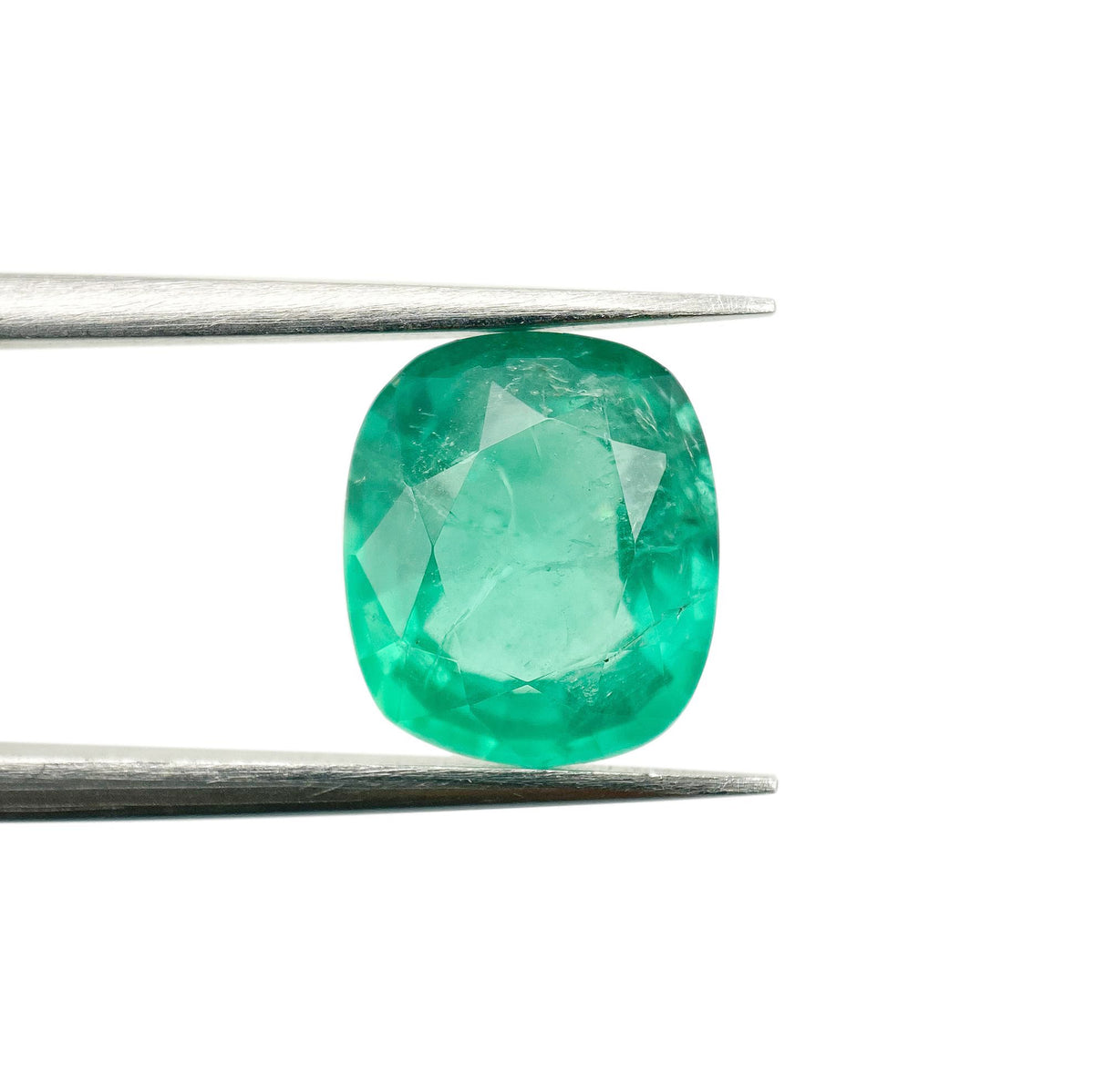 2.46ct | Brilliant Cut Cushion Shape Brazil Emerald - Modern Rustic Diamond
