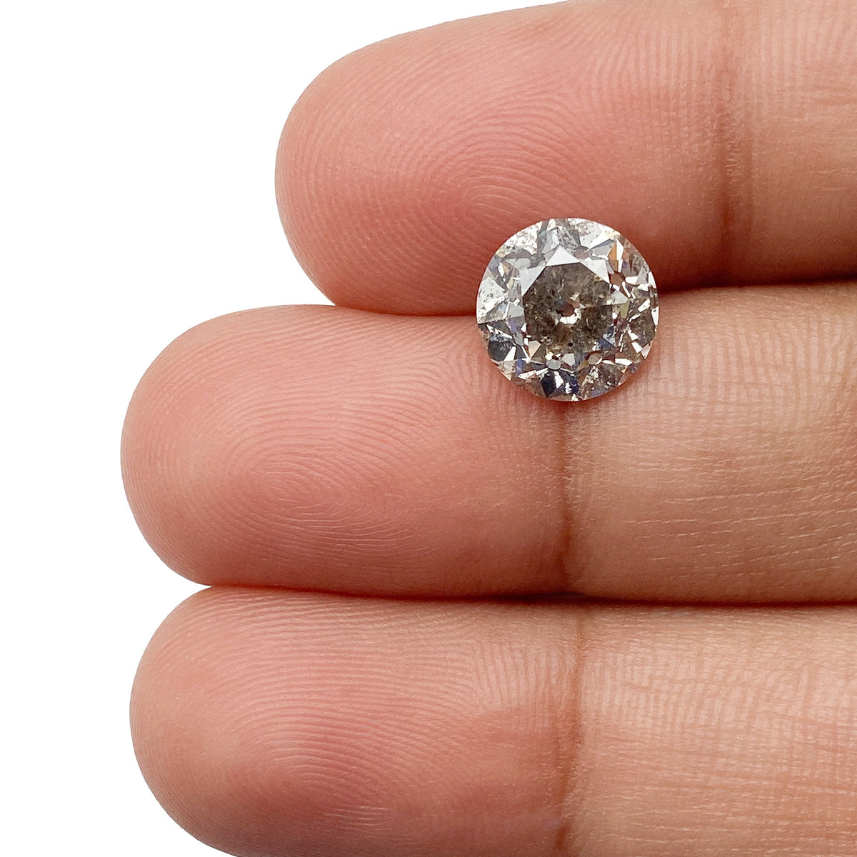 2.50ct | Cognac SI Round Shape Old European Cut Diamond - Modern Rustic Diamond