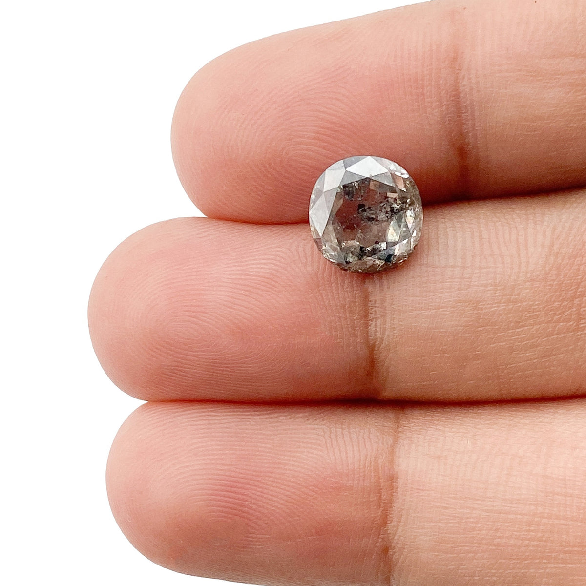 2.50ct | Salt & Pepper Cushion Shape Brilliant Cut Diamond - Modern Rustic Diamond