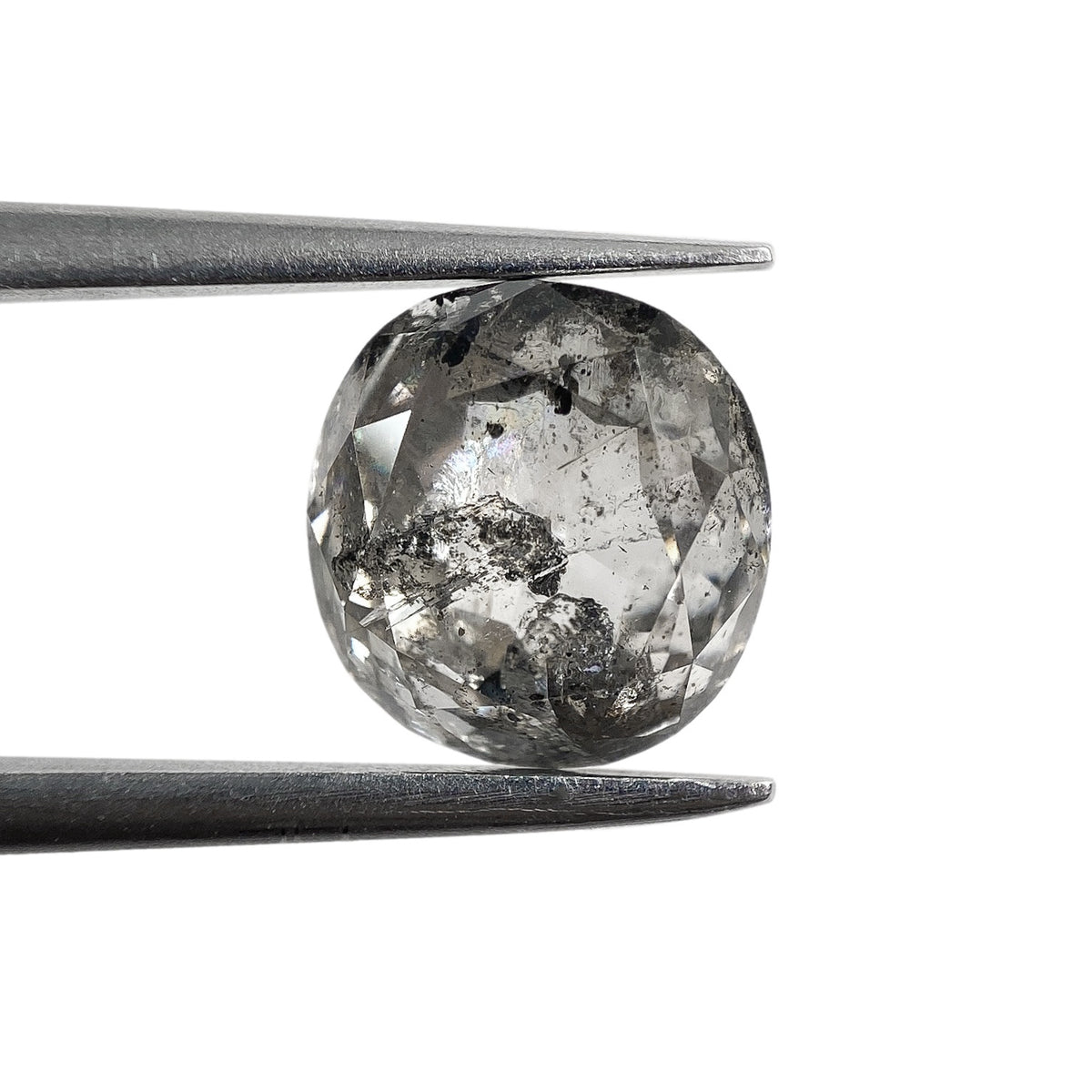 2.50ct | Salt & Pepper Cushion Shape Brilliant Cut Diamond - Modern Rustic Diamond
