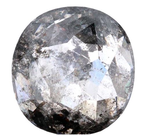 2.50ct | Salt & Pepper Cushion Shape Brilliant Cut Diamond - Modern Rustic Diamond