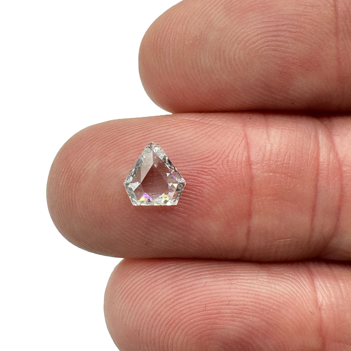 1.00ct | D/SI Shield Shape Rose Cut Diamond - Modern Rustic Diamond