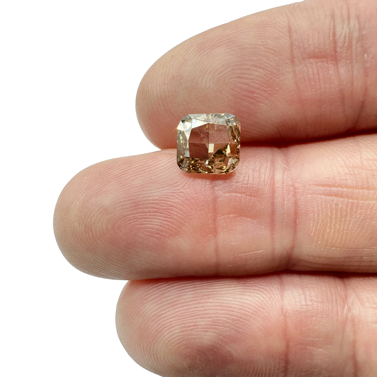 2.00ct | Champagne SI1 Cushion Shape Brilliant Cut Diamond (GIA) - Modern Rustic Diamond