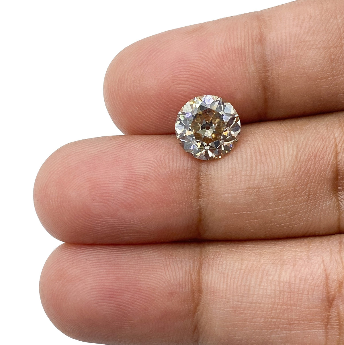 2.56ct | Champagne VS Round Shape Old European Cut Diamond - Modern Rustic Diamond
