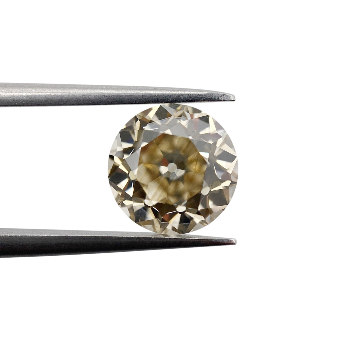 2.56ct | Champagne VS Round Shape Old European Cut Diamond - Modern Rustic Diamond
