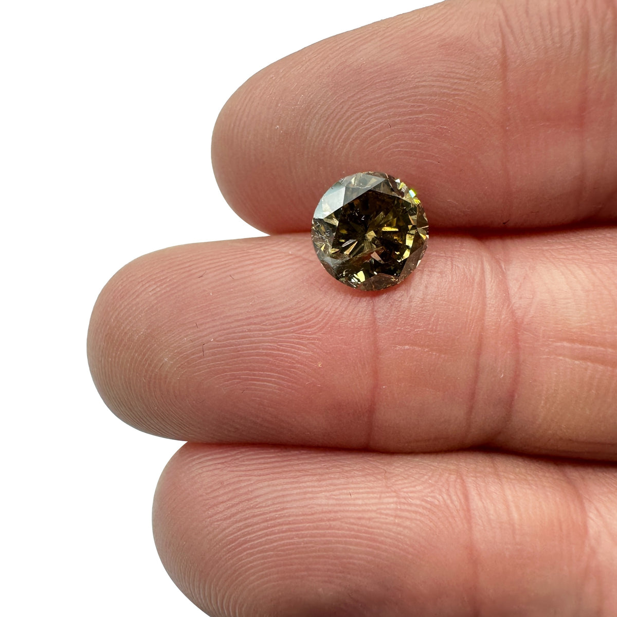 2.57ct | Cognac I1 Round Shape Brilliant Cut Diamond - Modern Rustic Diamond