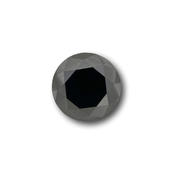 2.58ct | Black Round Shape Brilliant Cut Diamond