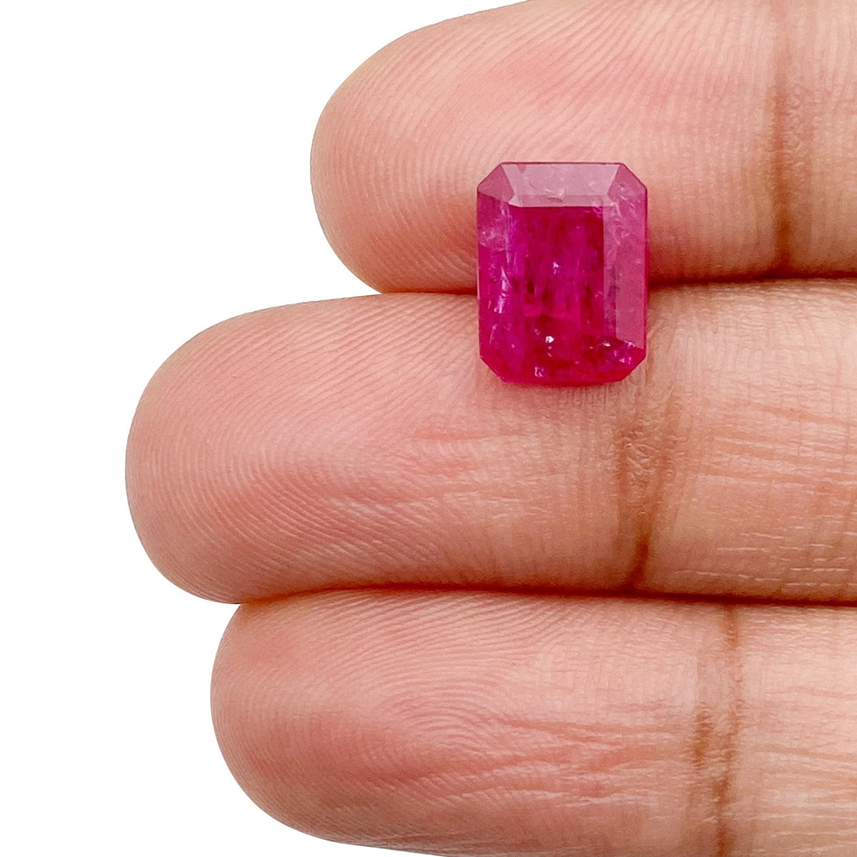 2.59ct | Red/ Emerald Shape Step Cut Diamond - Modern Rustic Diamond