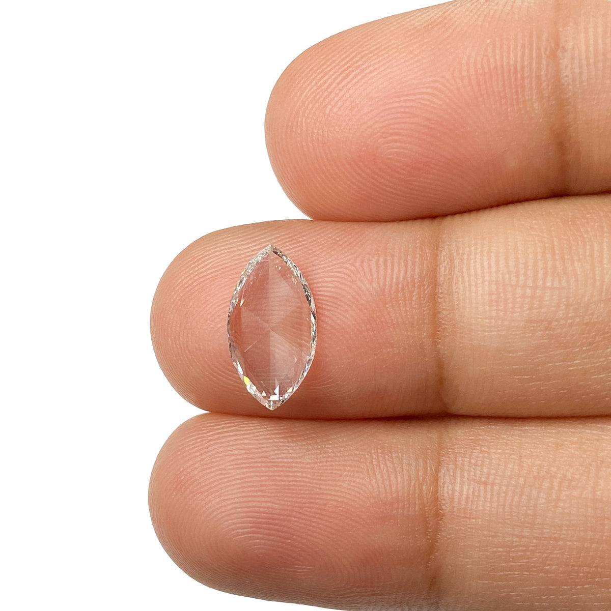 0.63ct | F-G/VS Marquise Shape Rose Cut Diamond - Modern Rustic Diamond