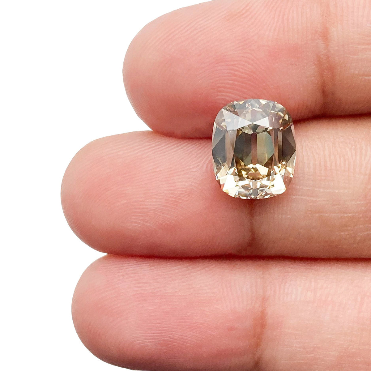 4.08ct | Fancy Light Brown VS2 Cushion Shape Old Mine Cut Diamond (GIA) - Modern Rustic Diamond