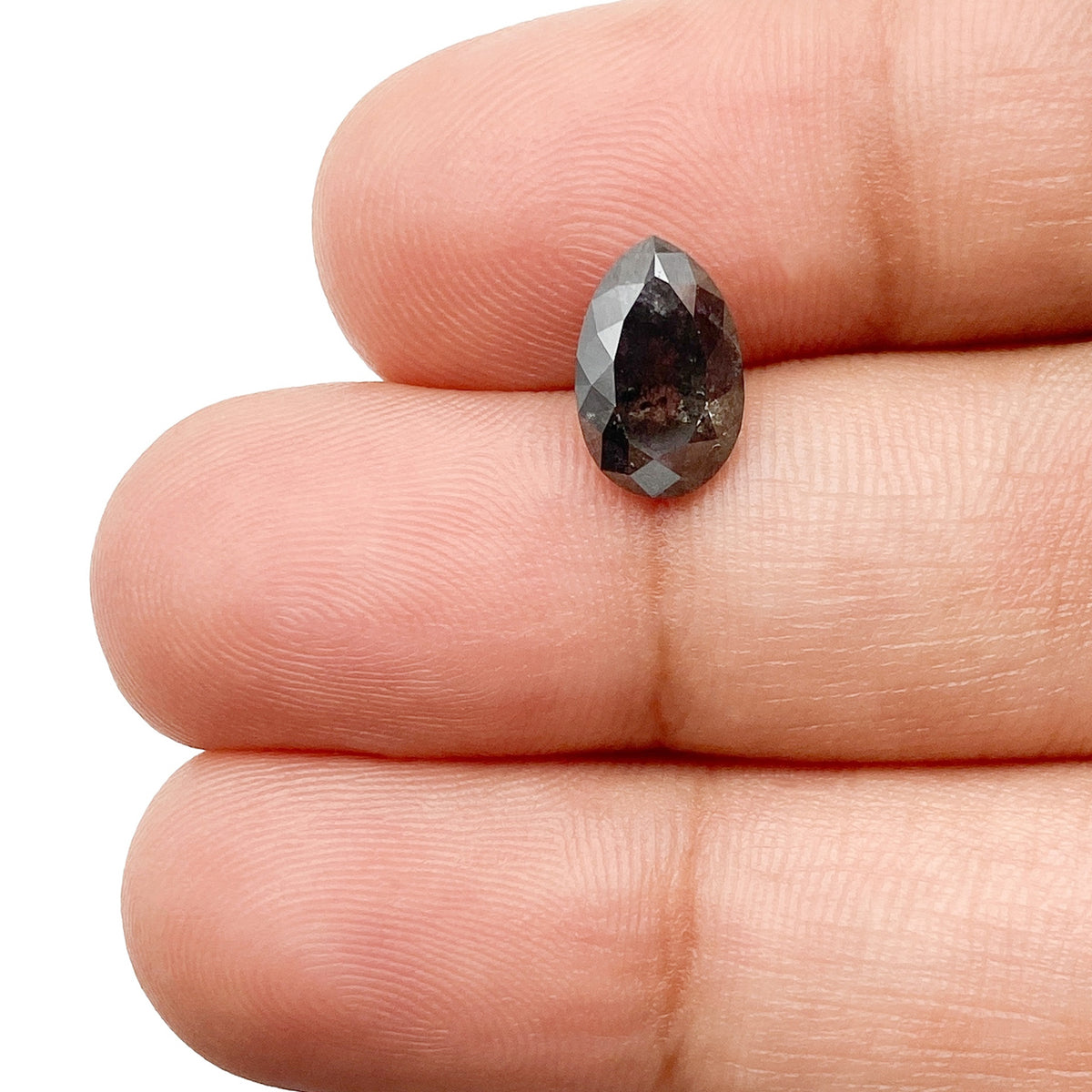 1.55ct | Salt & Pepper Pear Shape Brilliant Cut Diamond