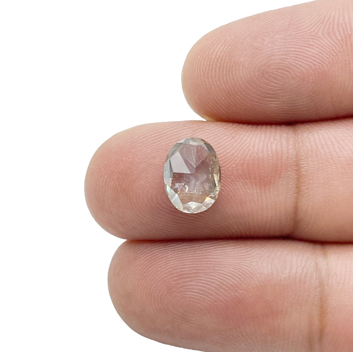 2.60ct | Salt & Pepper Oval Shape Rose Cut Diamond - Modern Rustic Diamond