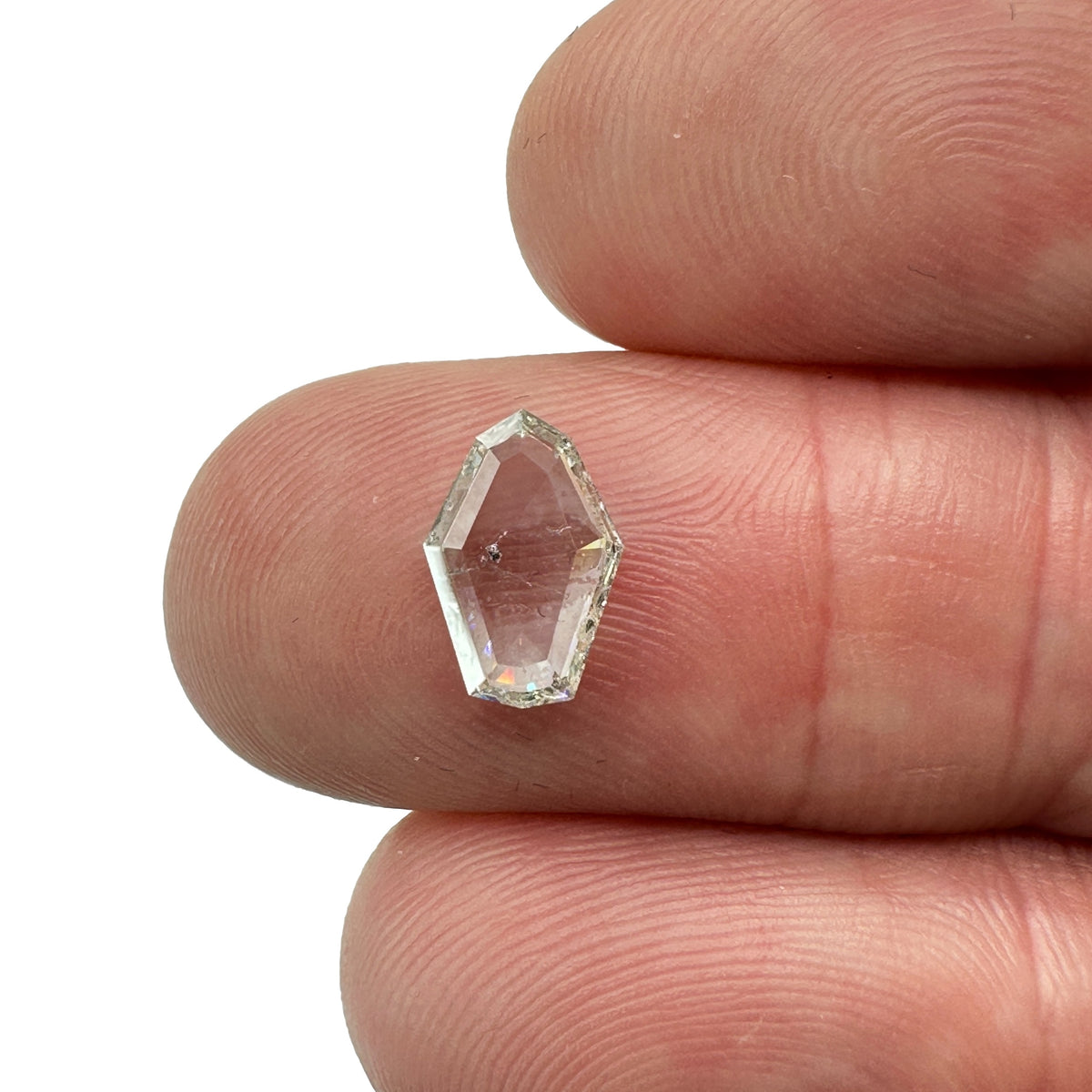 1.13ct | H-I/SI Shield Shape Rose Cut Diamond - Modern Rustic Diamond