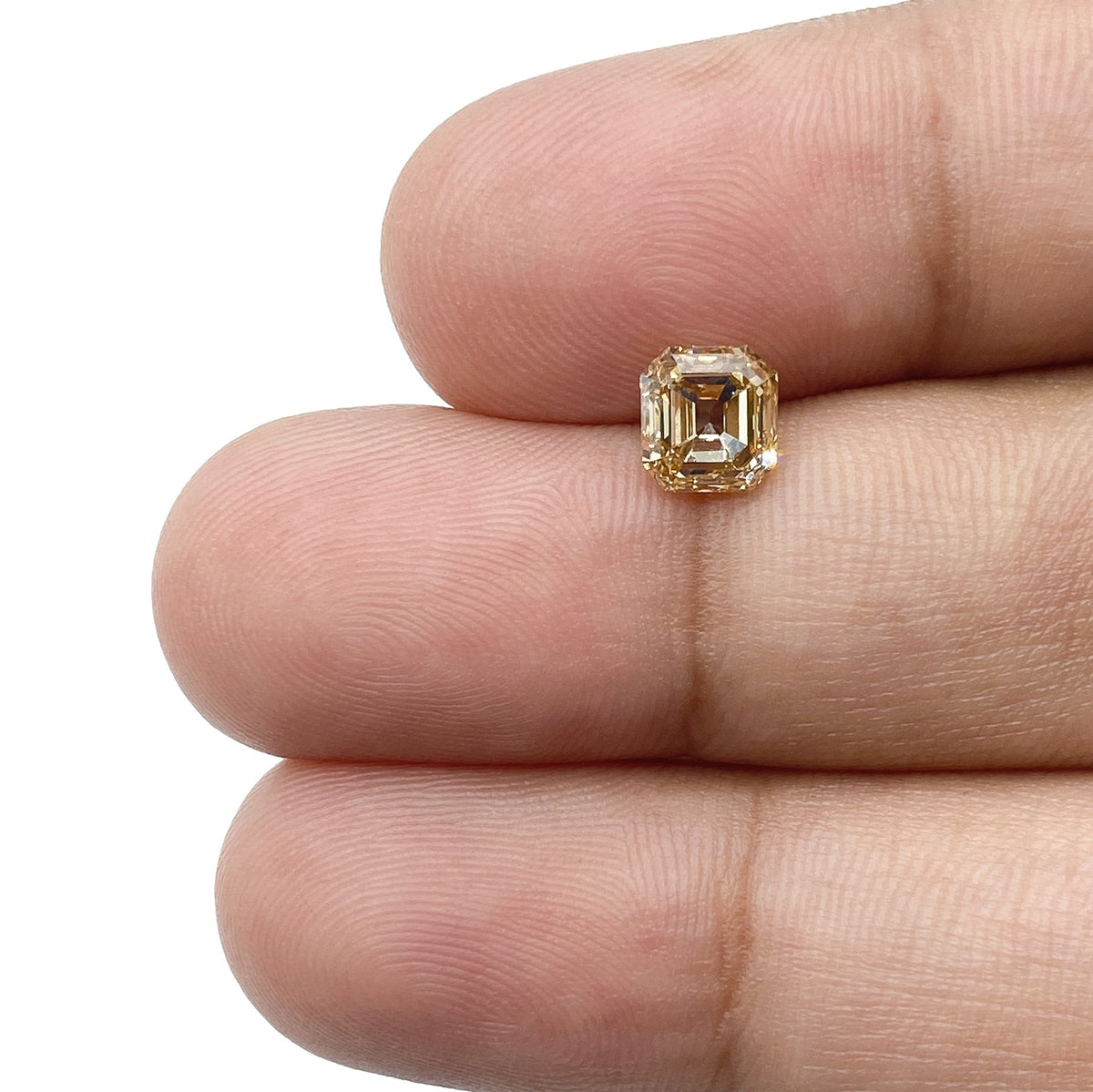 1.05ct | Champagne VS1 Emerald Shape Brilliant Cut Diamond (GIA) - Modern Rustic Diamond