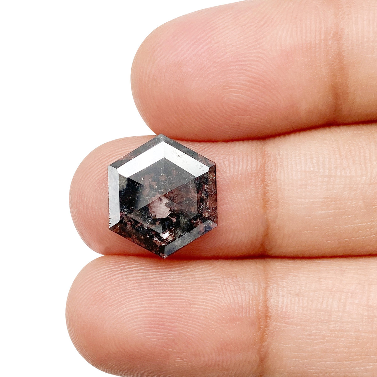 2.63ct | Rustic  Hexagon Shape Rose Cut Diamond - Modern Rustic Diamond