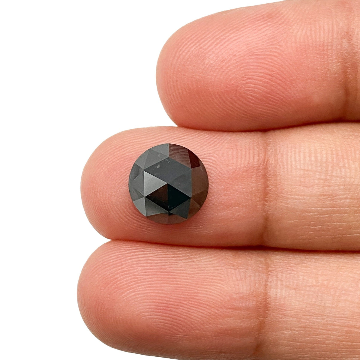 2.64ct | Black/ Round Shape Rose Cut Diamond-Modern Rustic Diamond