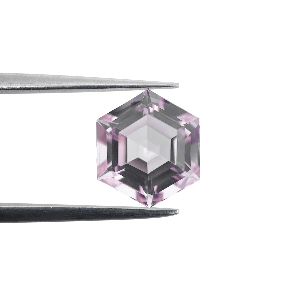 2.64ct |  Hexagon Shape Step Cut Morganite - Modern Rustic Diamond