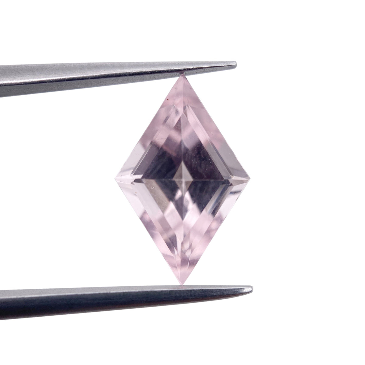 2.64ct |  Lozenge Shape Step Cut Morganite - Modern Rustic Diamond