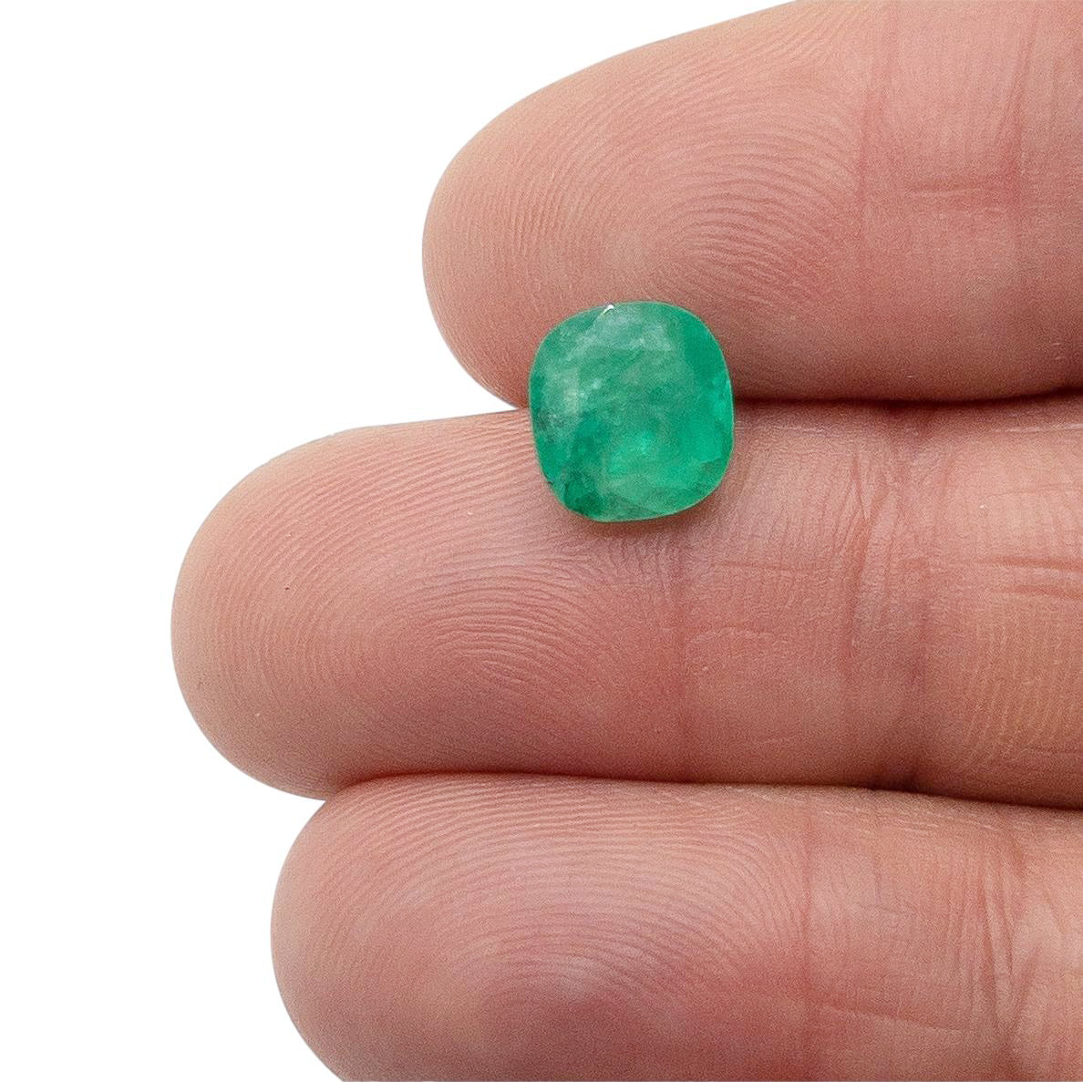 3.10ct | Brilliant Cut Cushion Shape Muzo Origin Emerald