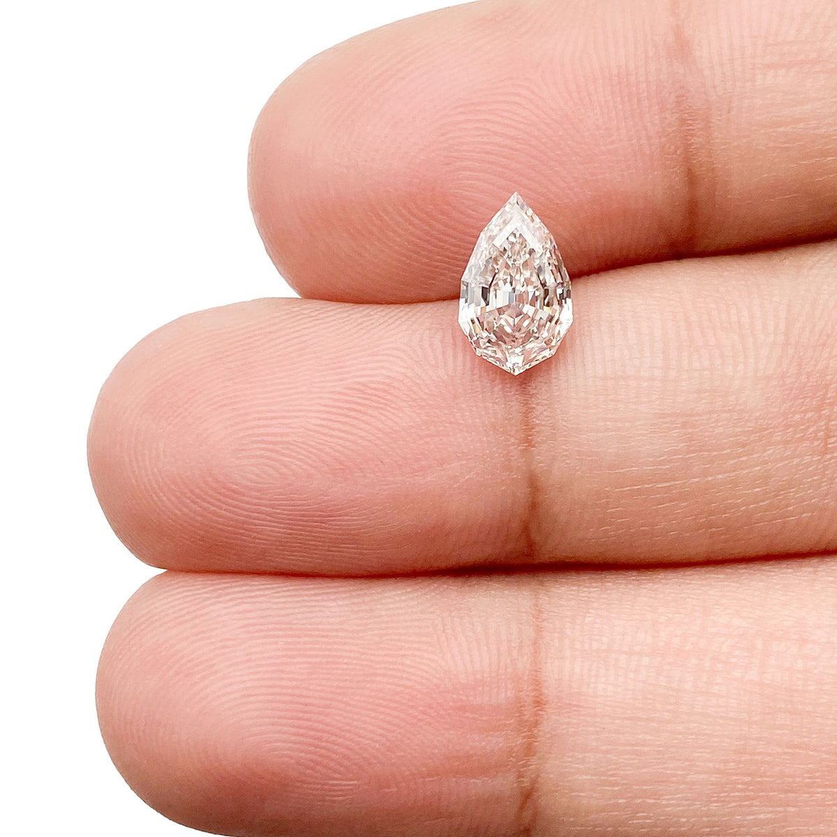 1.03ct | J/VVS2 Pear Shape Step Cut Diamond (GIA) - Modern Rustic Diamond