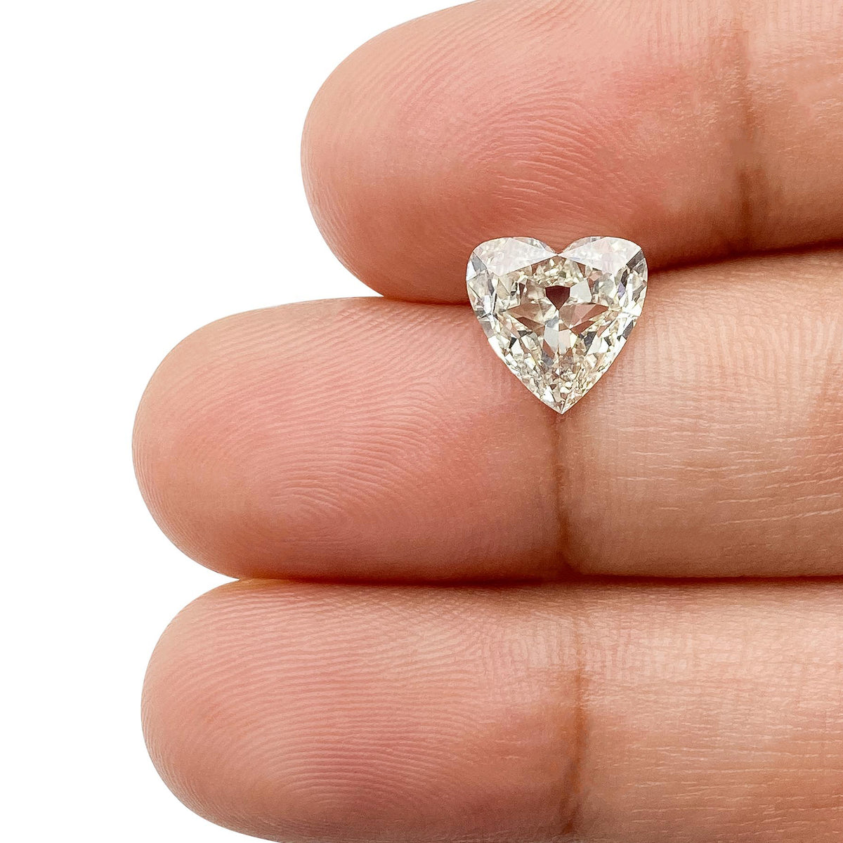 1.56ct | M/SI1 Heart Shape Old Mine Cut Diamond (GIA) - Modern Rustic Diamond