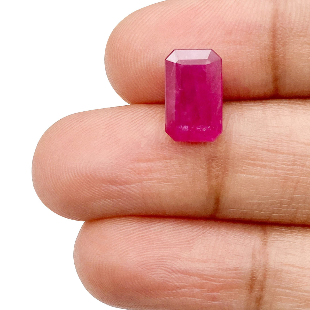 2.67ct | Red/ Emerald Shape Step Cut Diamond - Modern Rustic Diamond