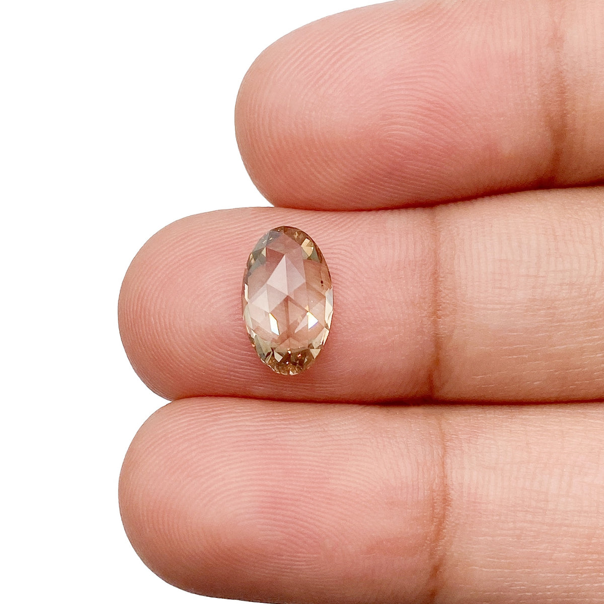 1.53ct | Cognac SI1 Oval Shape Rose Cut Diamond (GIA) - Modern Rustic Diamond