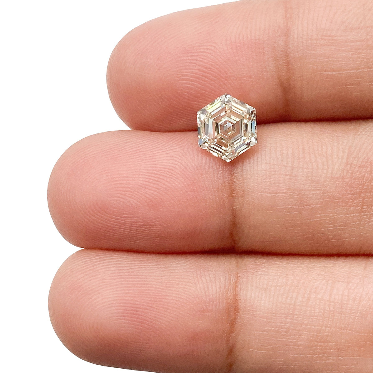 1.54ct | Q-R/VVS1 Hexagon Shape Step Cut Diamond (GIA) - Modern Rustic Diamond
