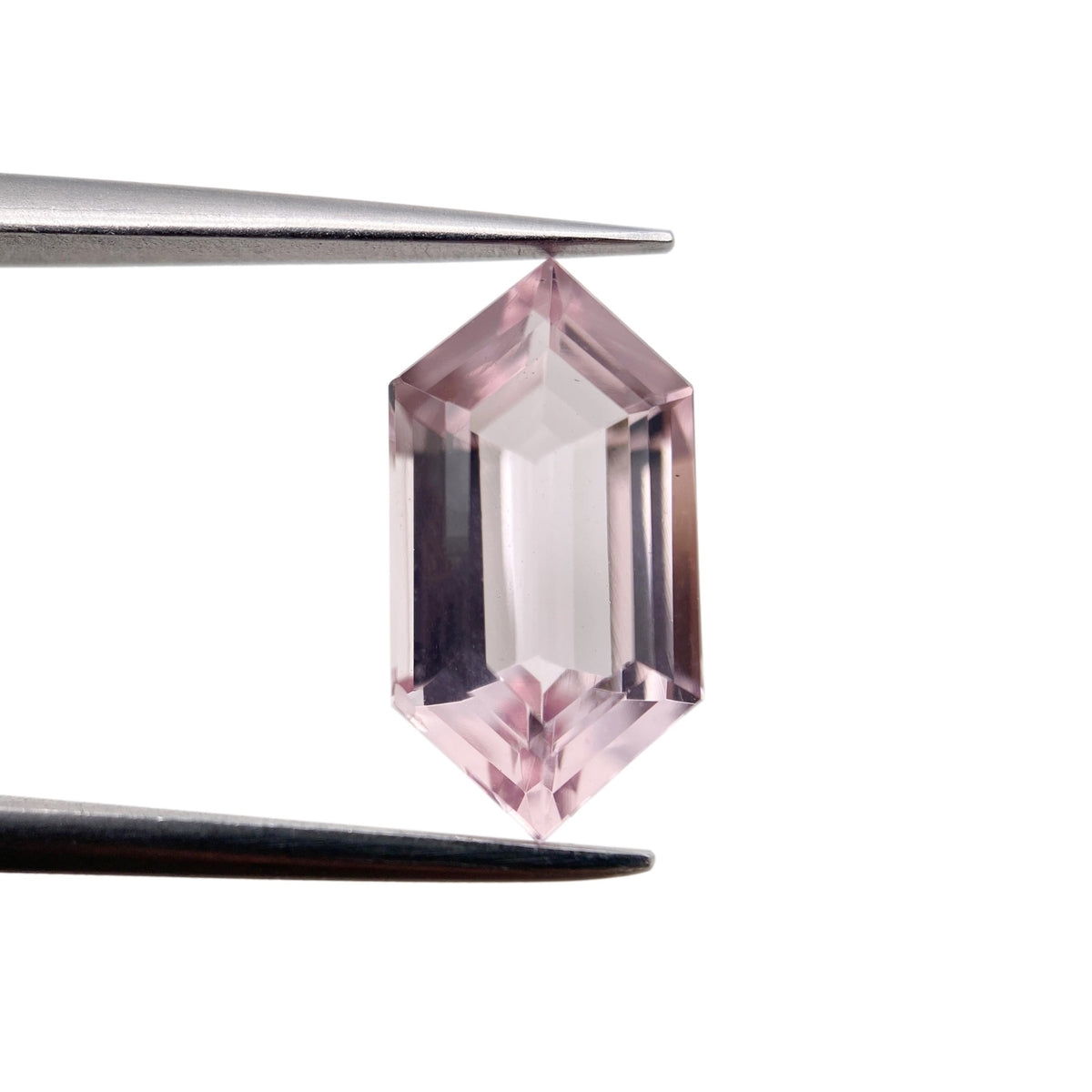 2.70ct |  Hexagon Shape Step Cut Morganite - Modern Rustic Diamond