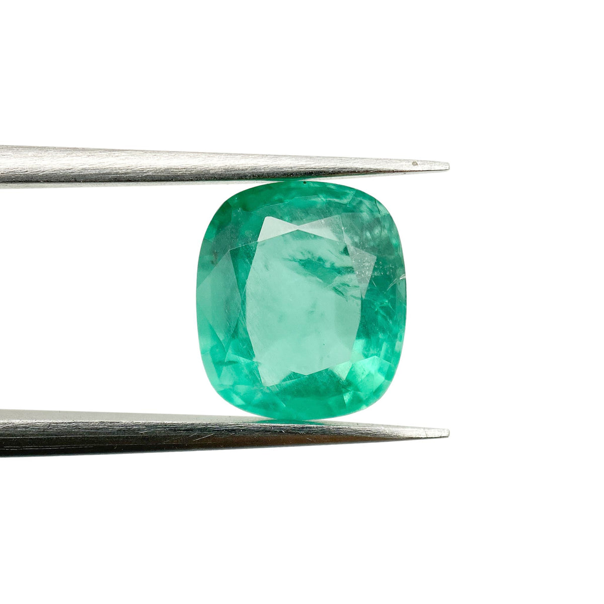 2.71ct | Brilliant Cut Cushion Shape Brazil Emerald - Modern Rustic Diamond