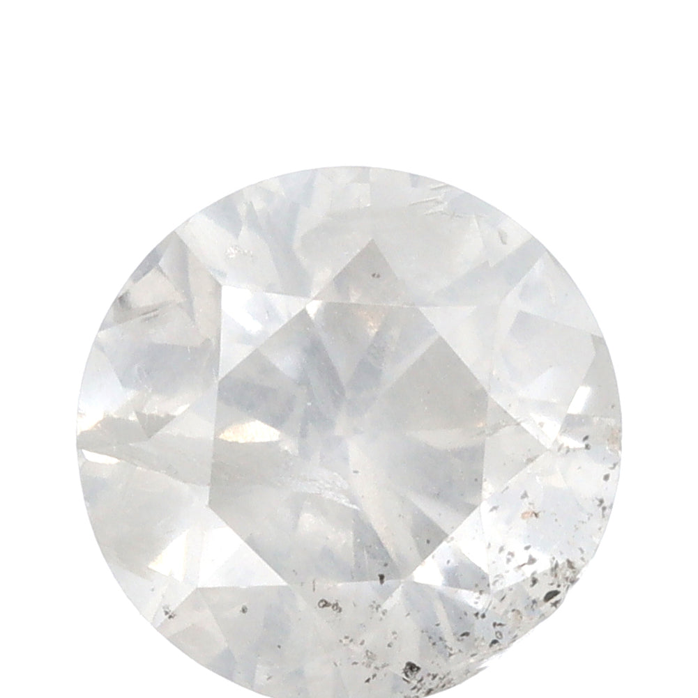 2.71ct | Salt & Pepper Round Shape Brilliant Cut Diamond - Modern Rustic Diamond
