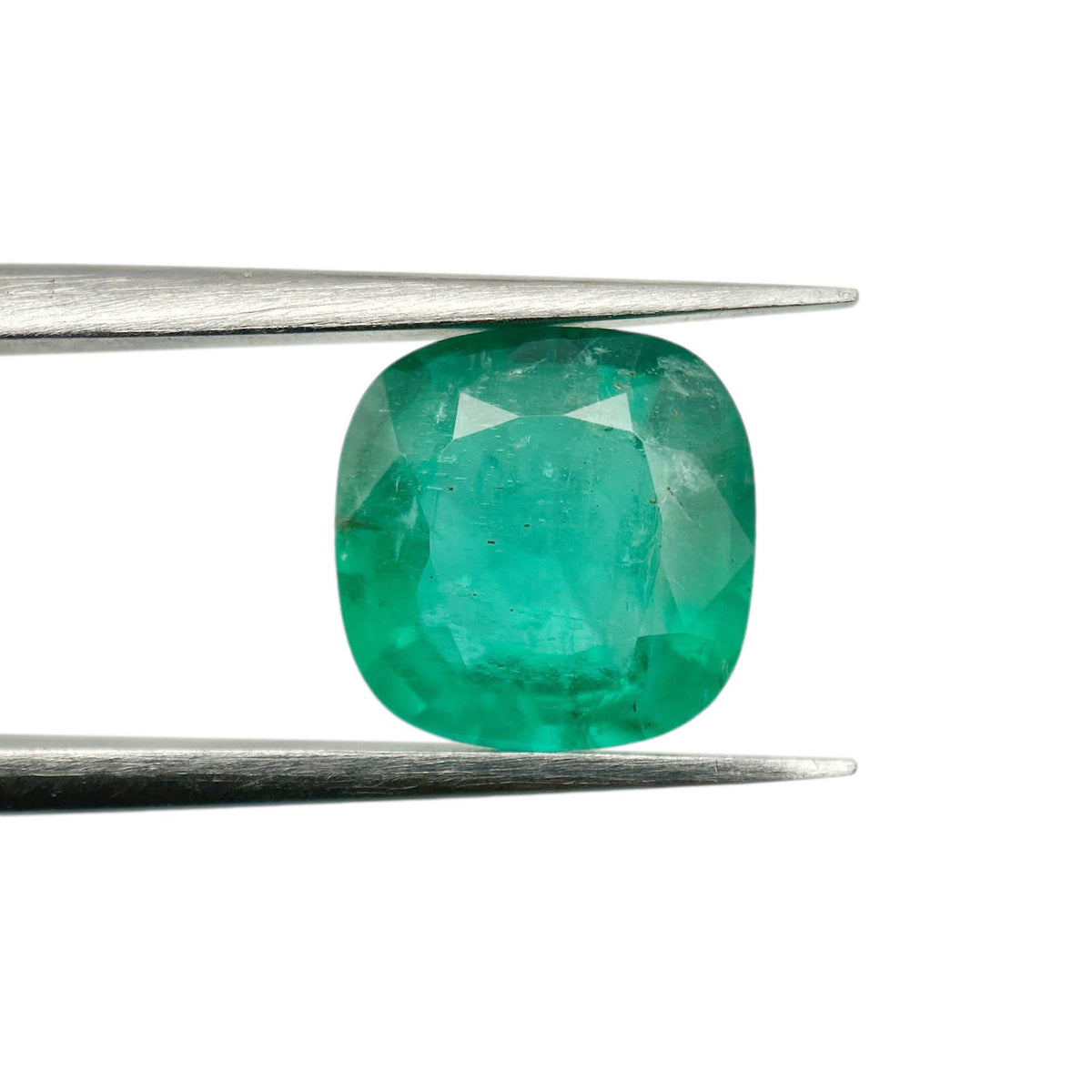2.73ct | Brilliant Cut Cushion Shape Brazil Emerald - Modern Rustic Diamond