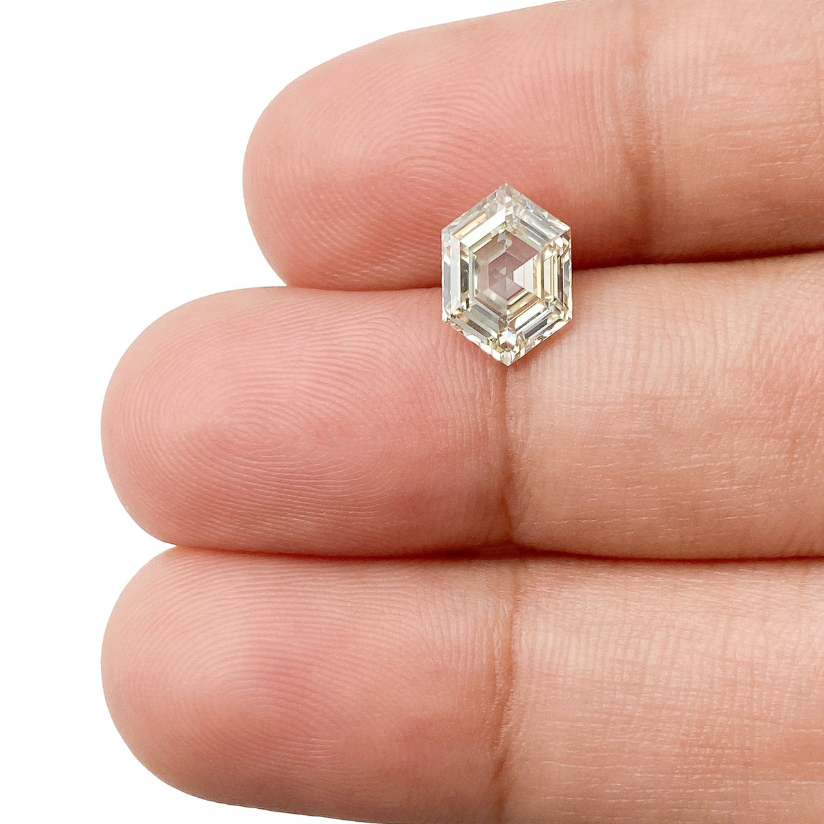 1.54ct | U-V/VVS2 Hexagon Shape Step Cut Diamond (GIA) - Modern Rustic Diamond