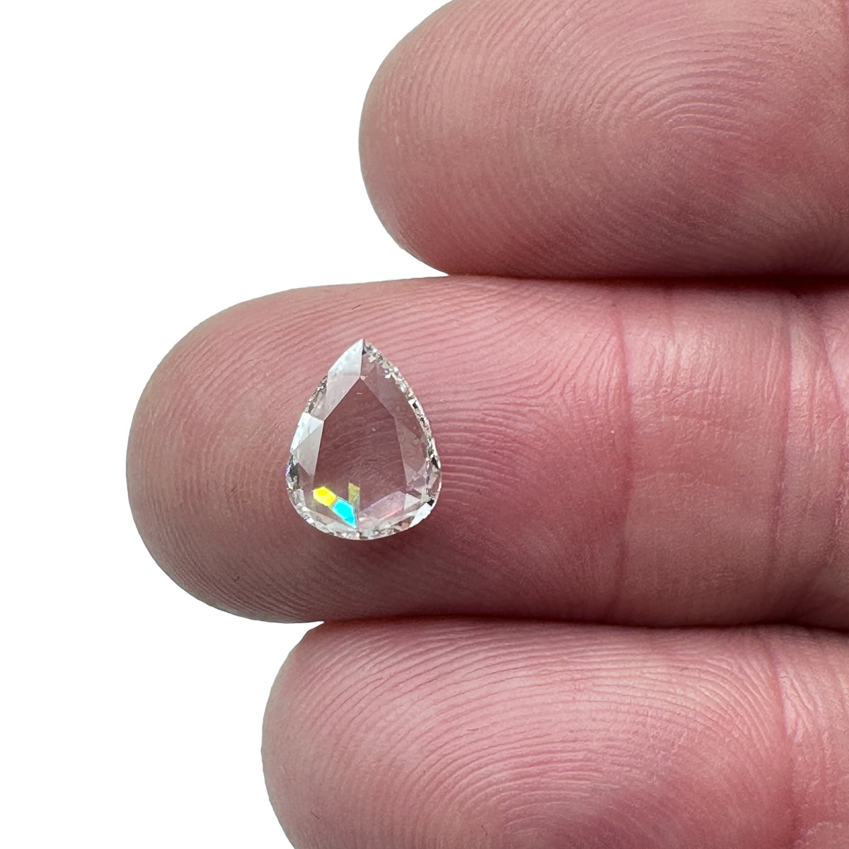 1.06ct | F/VS2 Pear Shape Rose Cut Diamond (GIA) - Modern Rustic Diamond