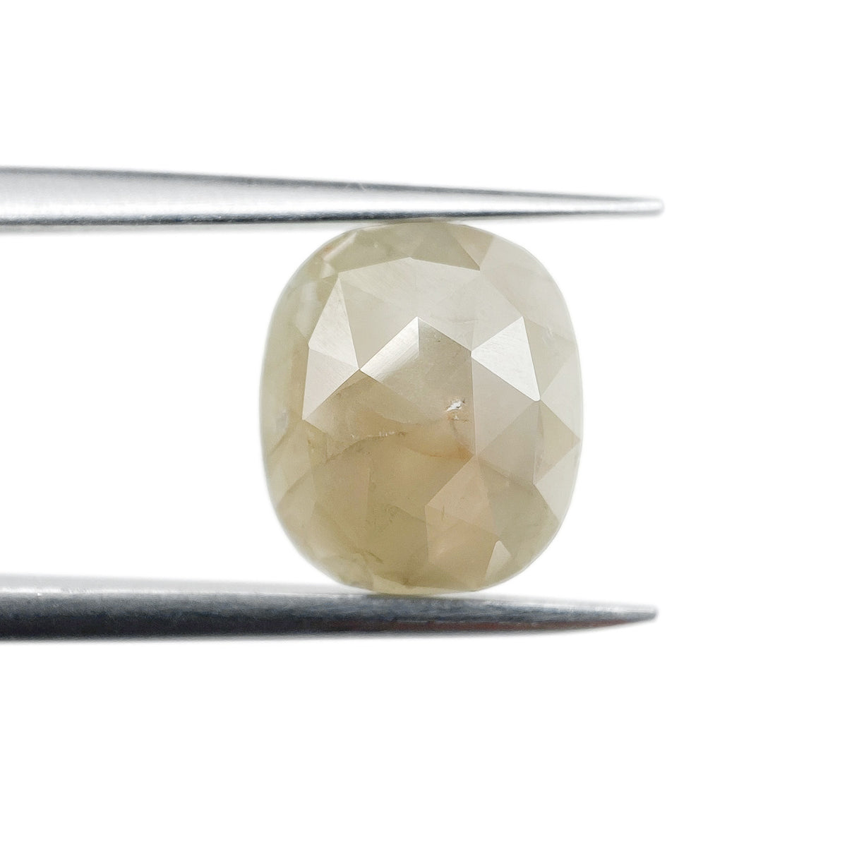 2.75ct | Salt & Pepper Cushion Shape Rose Cut Diamond - Modern Rustic Diamond