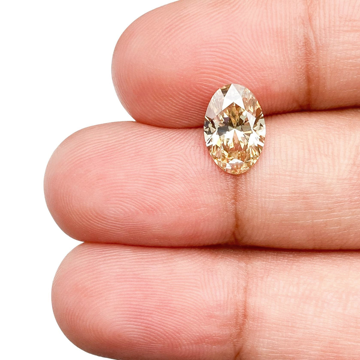 1.54ct | Fancy Light Brownish Yellow VVS2 Oval Shape Brilliant Cut Diamond (GIA) - Modern Rustic Diamond