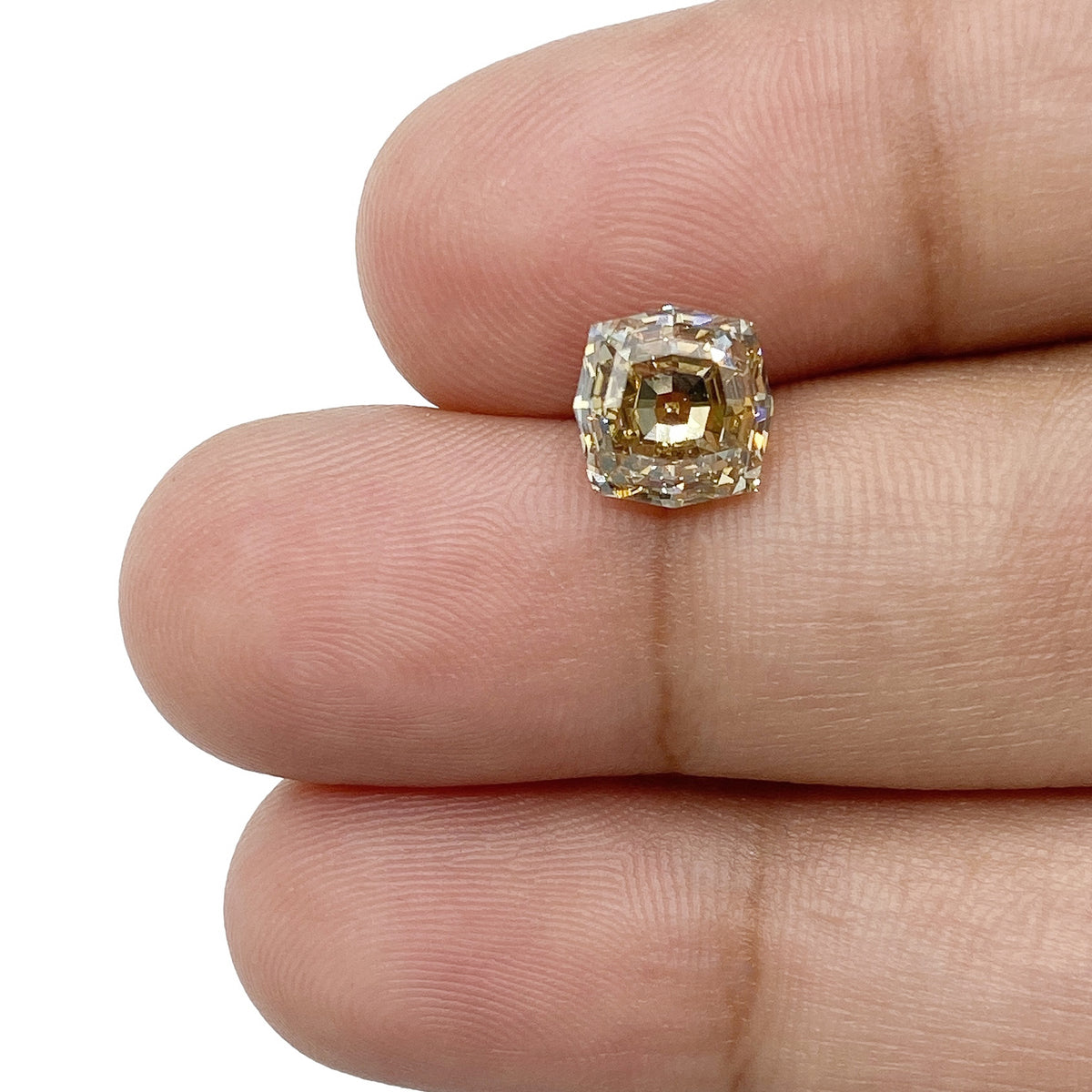 2.15ct | Champagne SI1 Octagonal Shape Step Cut Diamond (GIA) - Modern Rustic Diamond