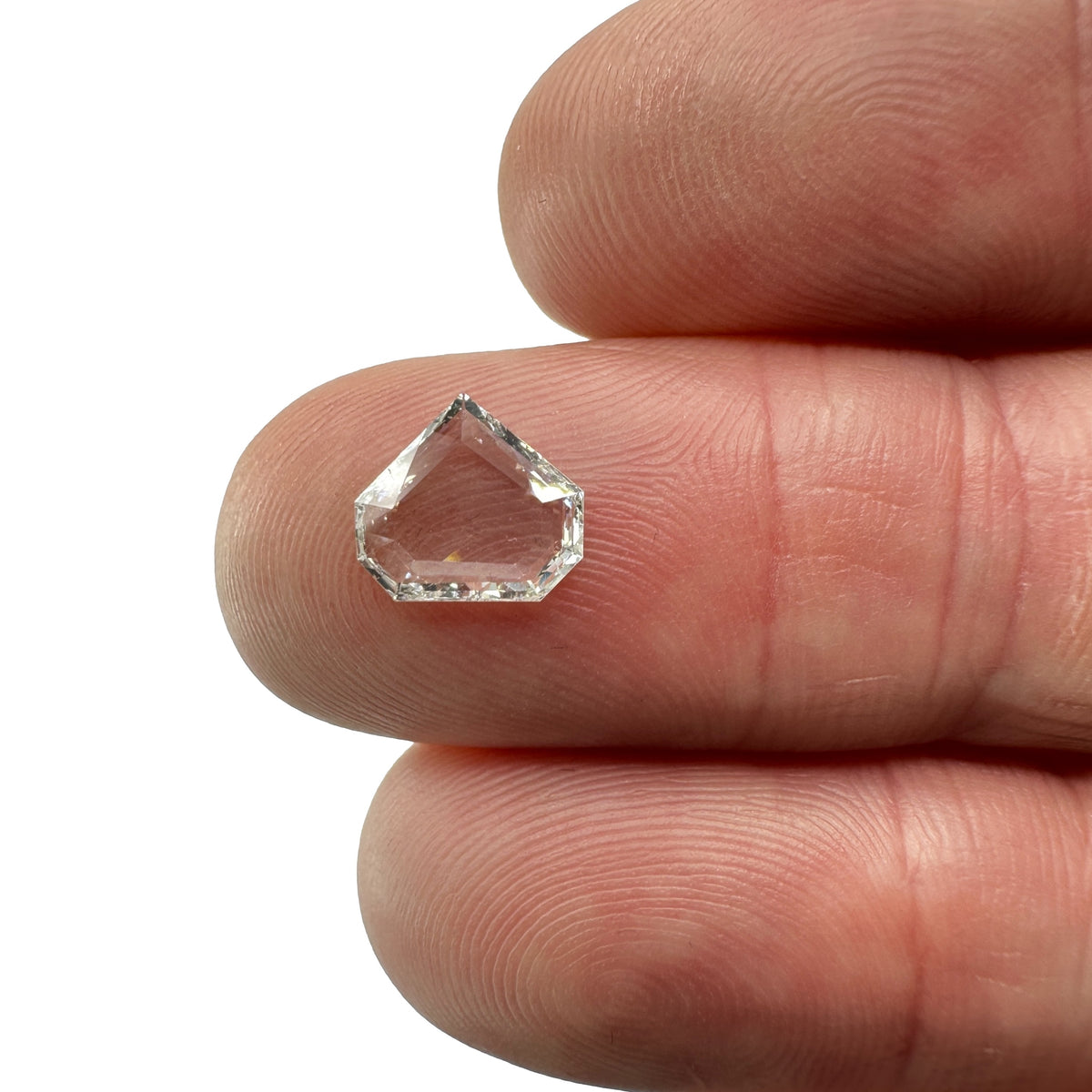 0.73ct | E-F/VVS Shield Shape Rose Cut Diamond - Modern Rustic Diamond