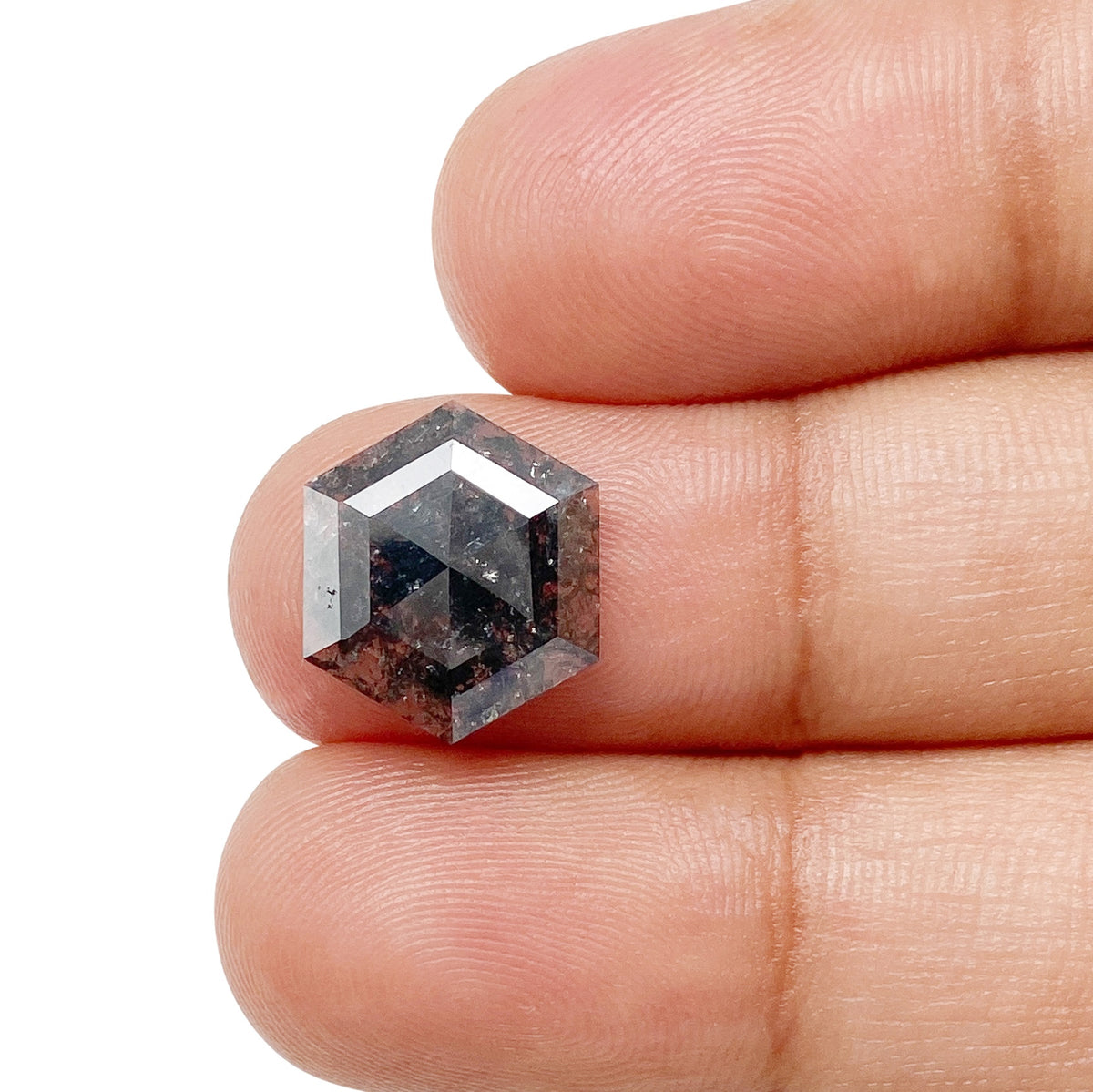 2.80ct | Rustic Hexagon Shape Rose Cut Diamond - Modern Rustic Diamond