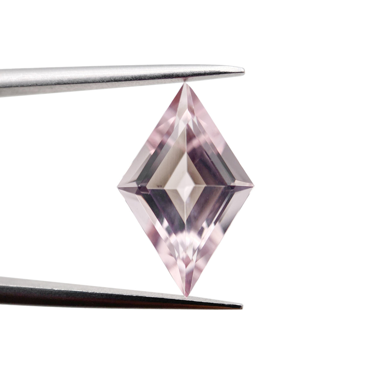 2.81ct |  Lozenge Shape Step Cut Morganite - Modern Rustic Diamond